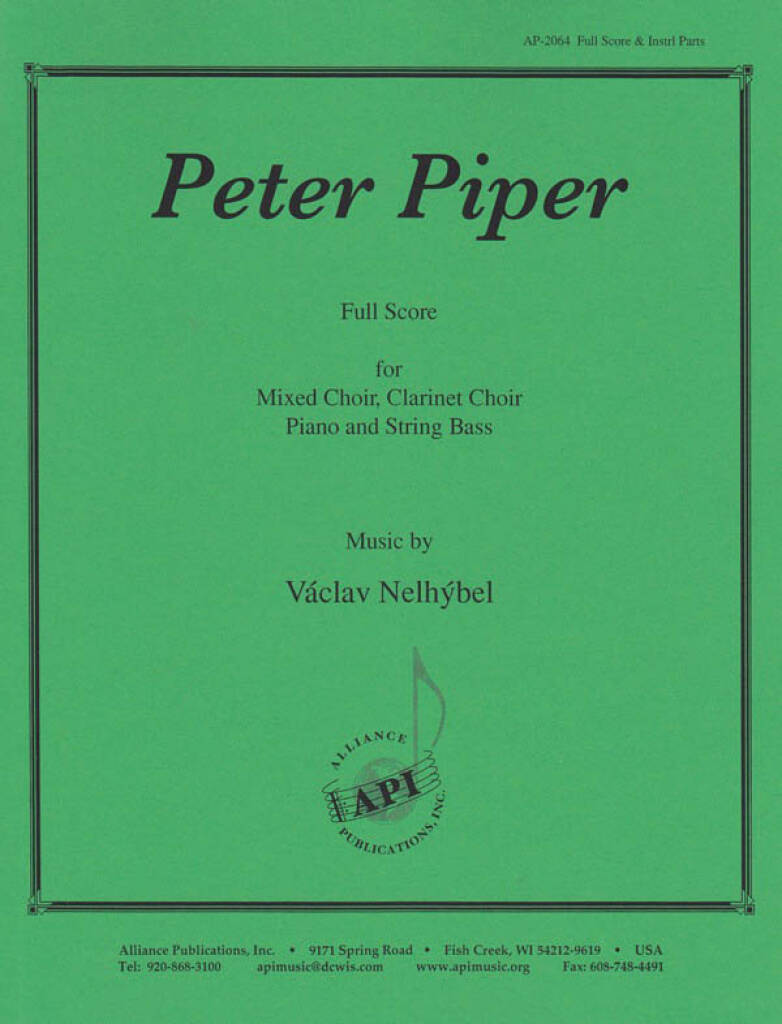 Peter Piper - Satb Chorus & Clnt Chr - Set